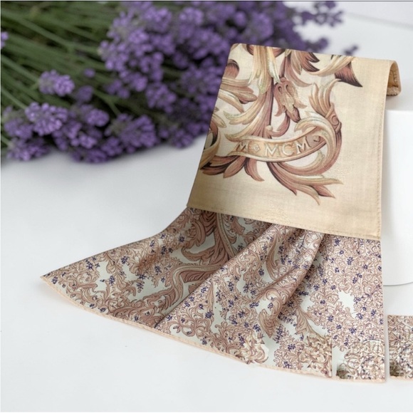 MCM Vintage Baroque Motif Scarf - Picture 2 of 4